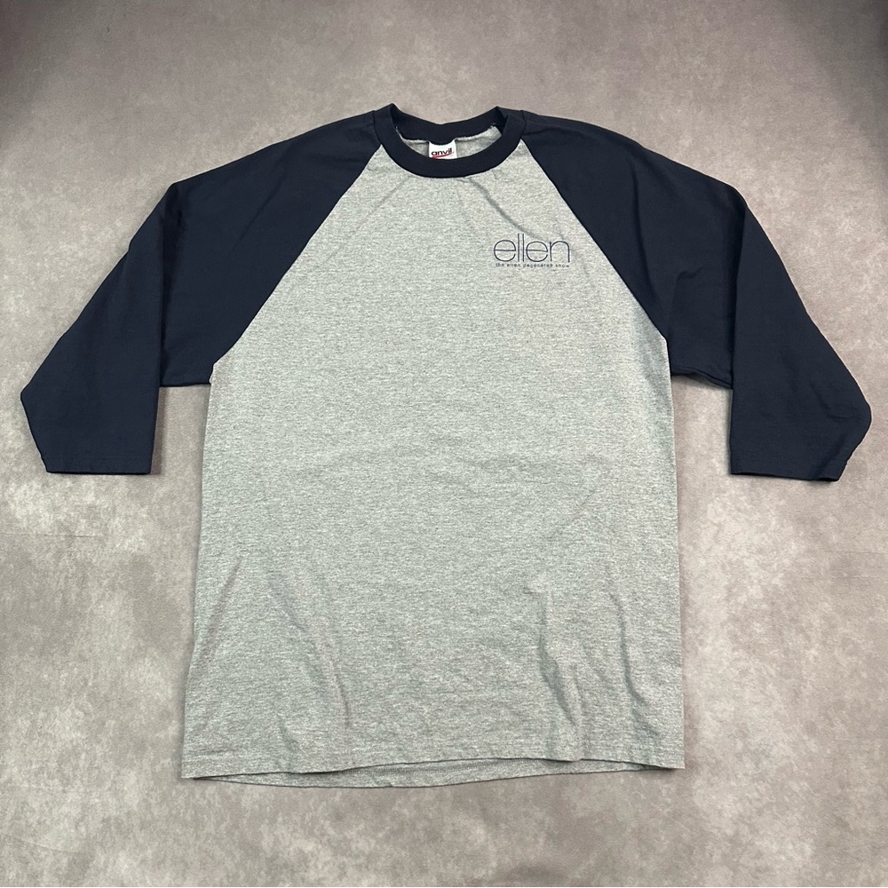 Vintage The Ellen Degeneres Show Raglan 3/4 Sleeve T-Shirt Size Large Anvil